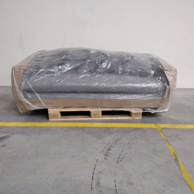 ALINEA Canapé 4 places COLINE convertible en tissu gris