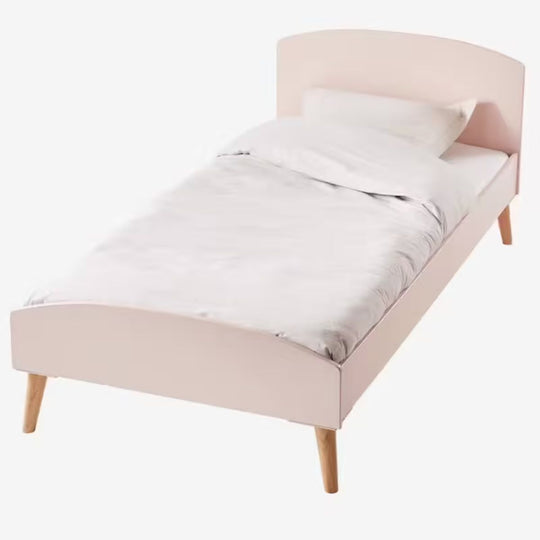 Lit enfant VERTBAUDET Confetti blanc/bois