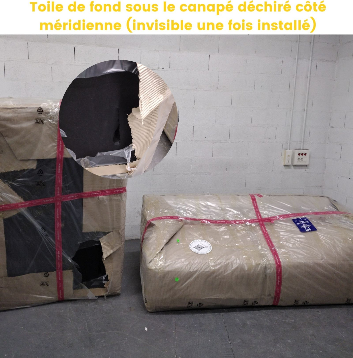 Canapé d'angle gauche Kendal Beige Clair 5 Places - Léger défaut