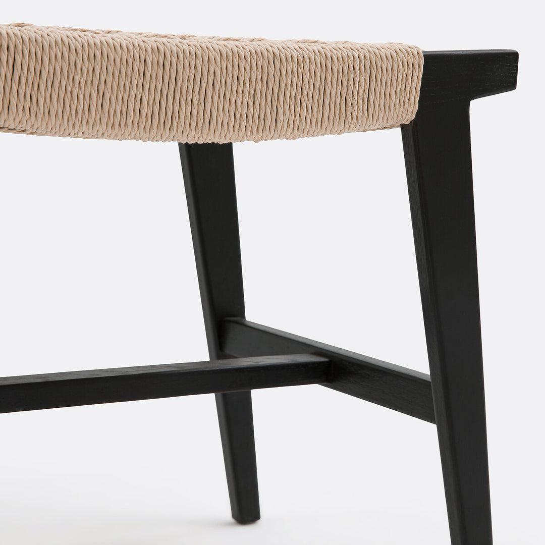 Tabouret La Redoute Interieurs chêne noir tressage Hokito