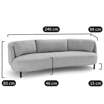 Canapé bouclette, Aro La Redoute Interieurs