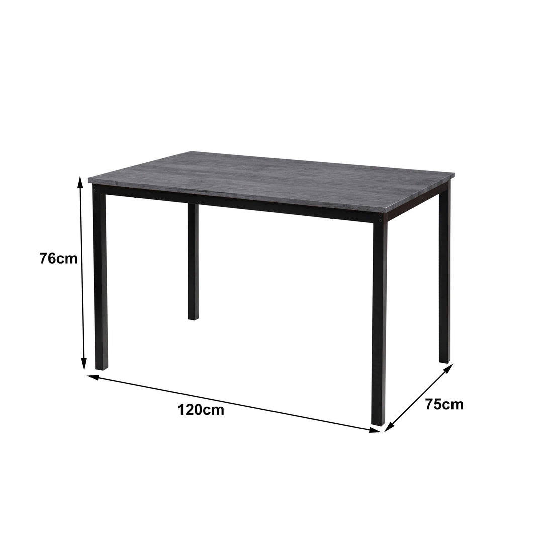 Table à manger 4 personnes Nordlys en métal et bois marron L120 NEWPORT