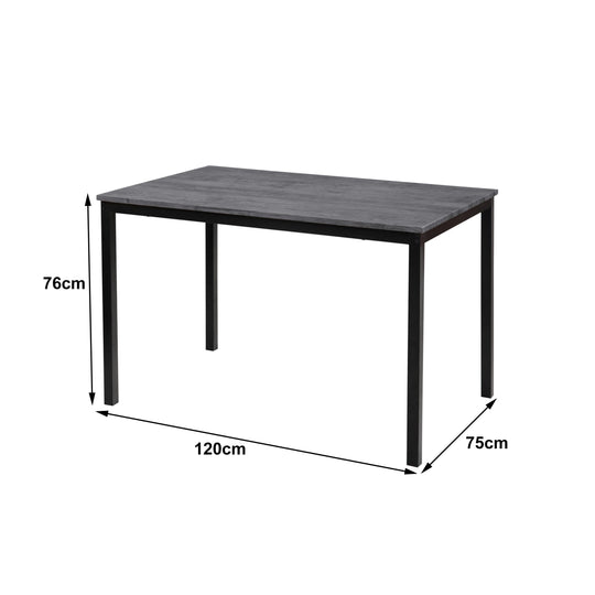 Table à manger 4 personnes Nordlys en métal et bois marron L120 NEWPORT