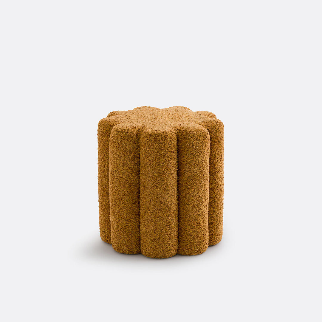 Pouf en bouclette La Redoute Interieurs JUSTYNA Jaune