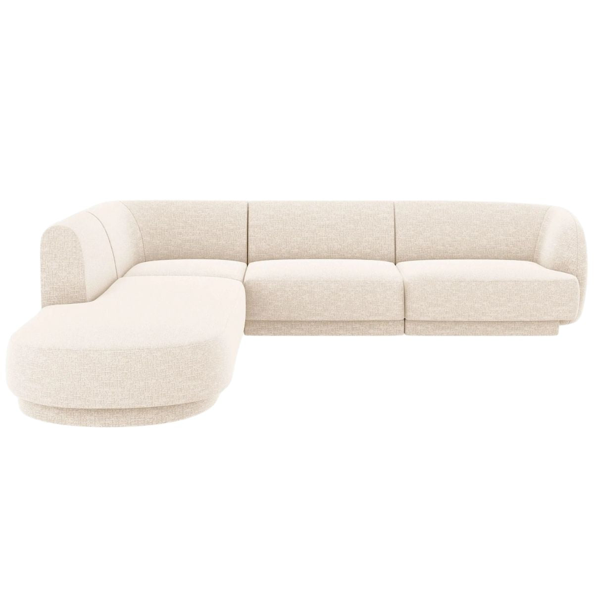 Canapé d'angle 6 places MILEY Micadoni beige clair