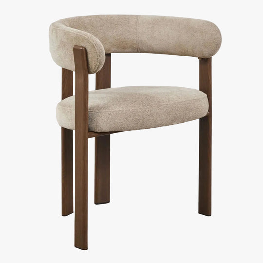 Lot de 4 chaises SKLUM Jolie  avec accoudoirs de salle à manger en tissu chenille