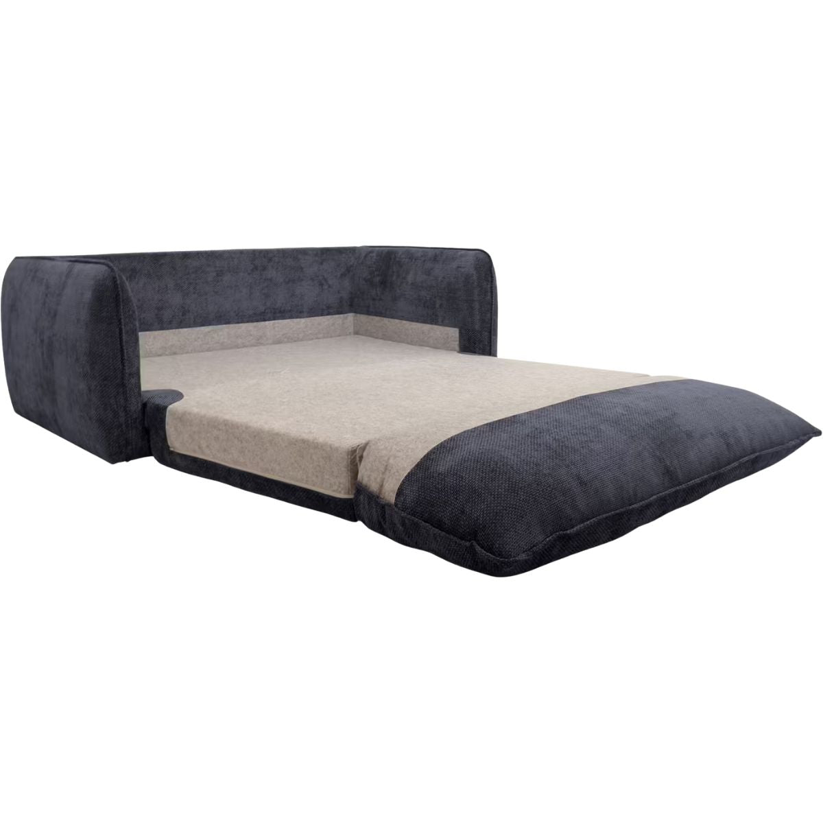 ALINEA Canapé 3 places convertible en tissu Eden - bleu marine