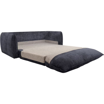 ALINEA Canapé 3 places convertible en tissu Eden - bleu marine