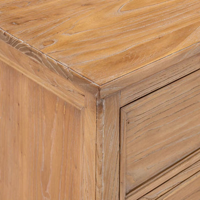 Commode ALINEA 6 tiroirs en bois d'orme et de pin - bois clair