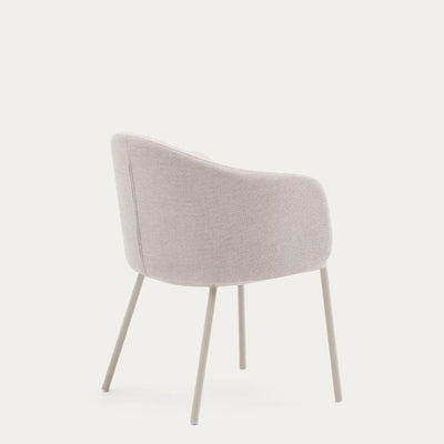 Lot de 2 chaises Idaira beige et pieds en acier beige Kave Home