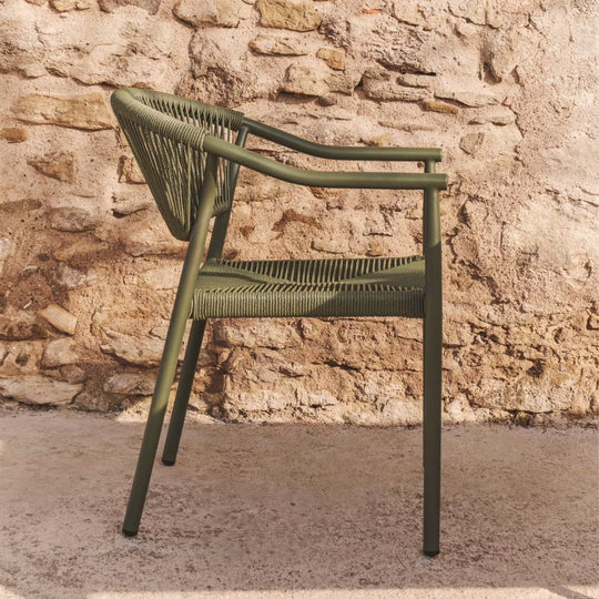 Lot de 2 chaises KAVE HOME Livadia Aluminium Vert