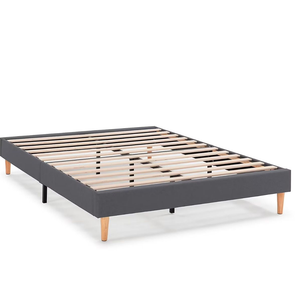 Sommier tapissier Aura 140x190 cm gris