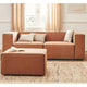 Canapé modulable 3 places avec angle et pouf ARIA caramel – Kipli