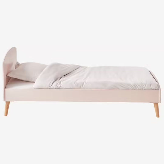 Lit enfant VERTBAUDET Confetti blanc/bois