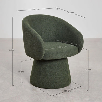 Lot de 2 fauteuils pivotants SKLUM rembourrés Flavian