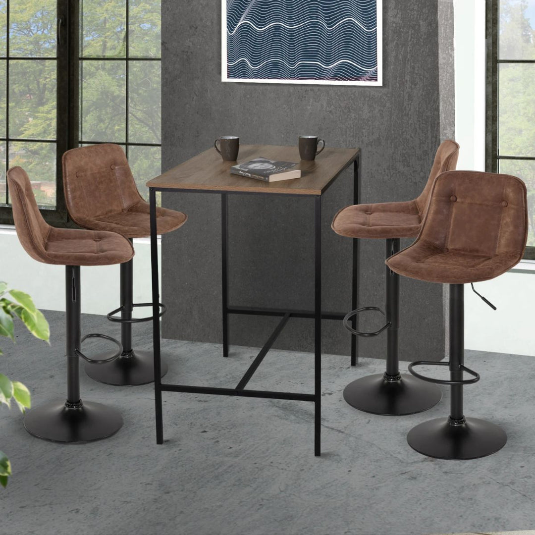 Lot de 4 tabourets Edinson marron