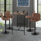 Lot de 4 tabourets Edinson marron