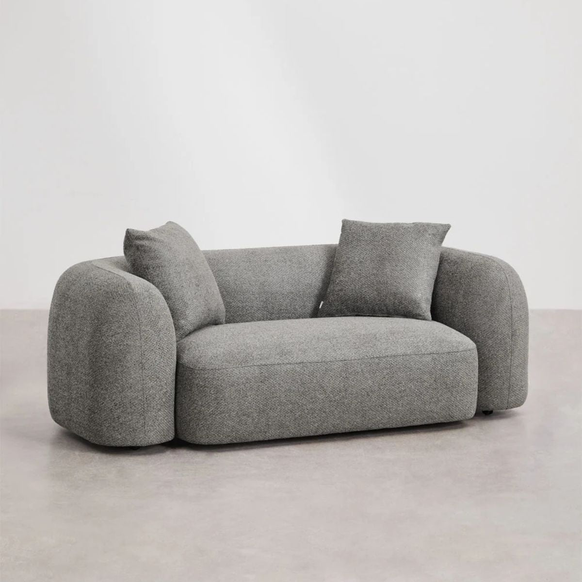 Canapé SKLUM Coco en tissu chenille epais gris