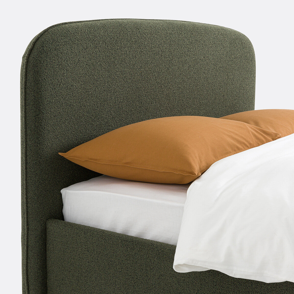 Lit coffre bouclette avec sommier relevable 140x190cm, Conto La Redoute Interieurs