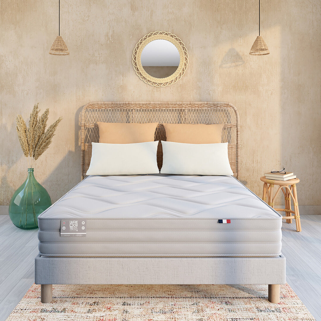 Matelas Origine LA REDOUTE INTÉRIEURS 532 ressorts ensachés, 7 zones, soutien ferme, accueil moelleux beige lin