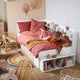 Lit plateforme VERTBAUDET enfant avec rangements BASEO - rose nude