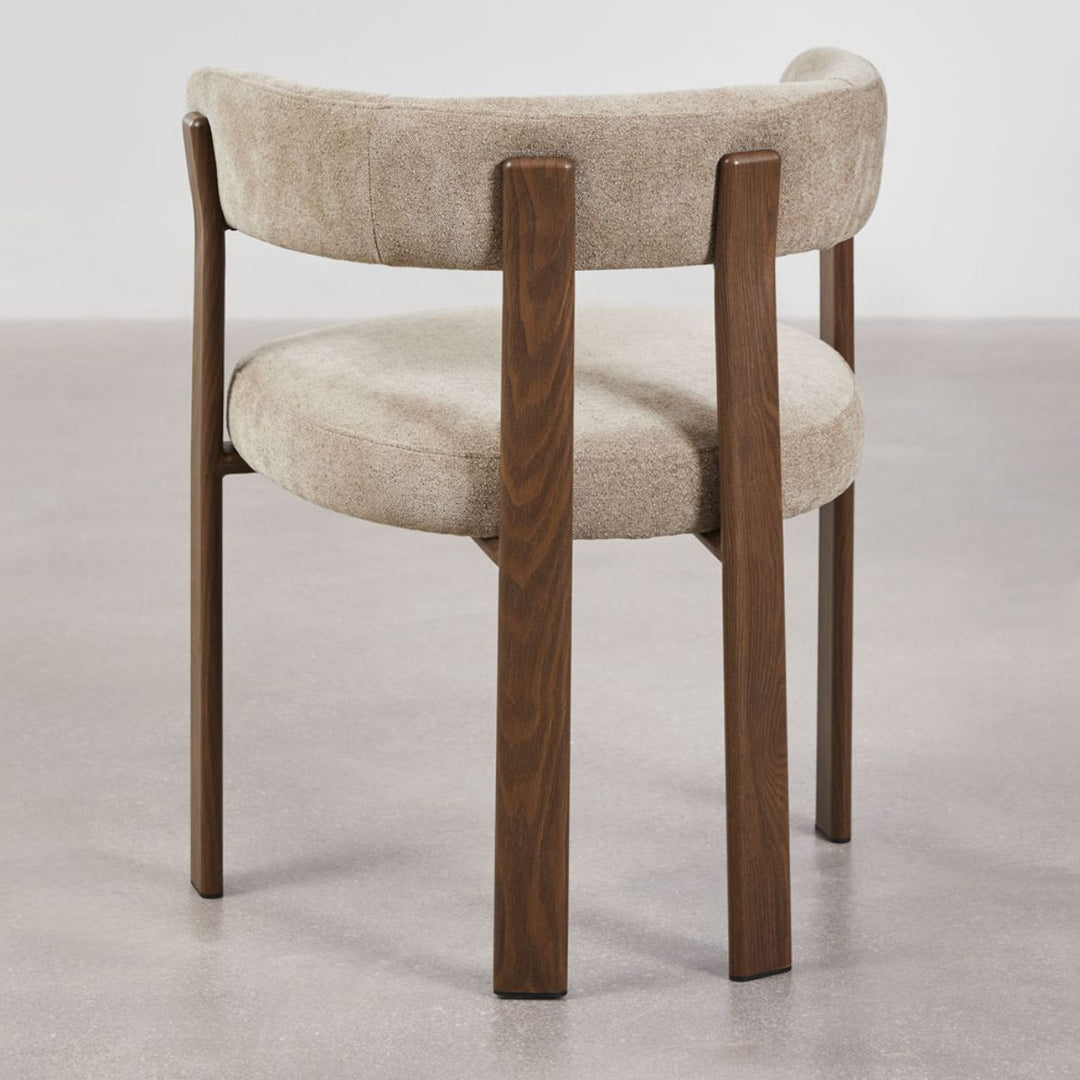 Lot de 4 chaises SKLUM Jolie  avec accoudoirs de salle à manger en tissu chenille