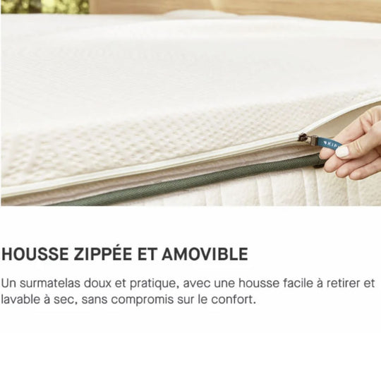 Surmatelas KIPLI en latex naturel 140x190cm