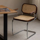 Lot de 2 chaises de salle à manger SKLUM avec accoudoirs en rotin et acier Tento