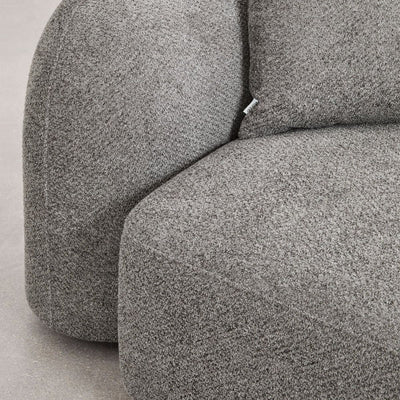 Canapé SKLUM Coco en tissu chenille epais gris