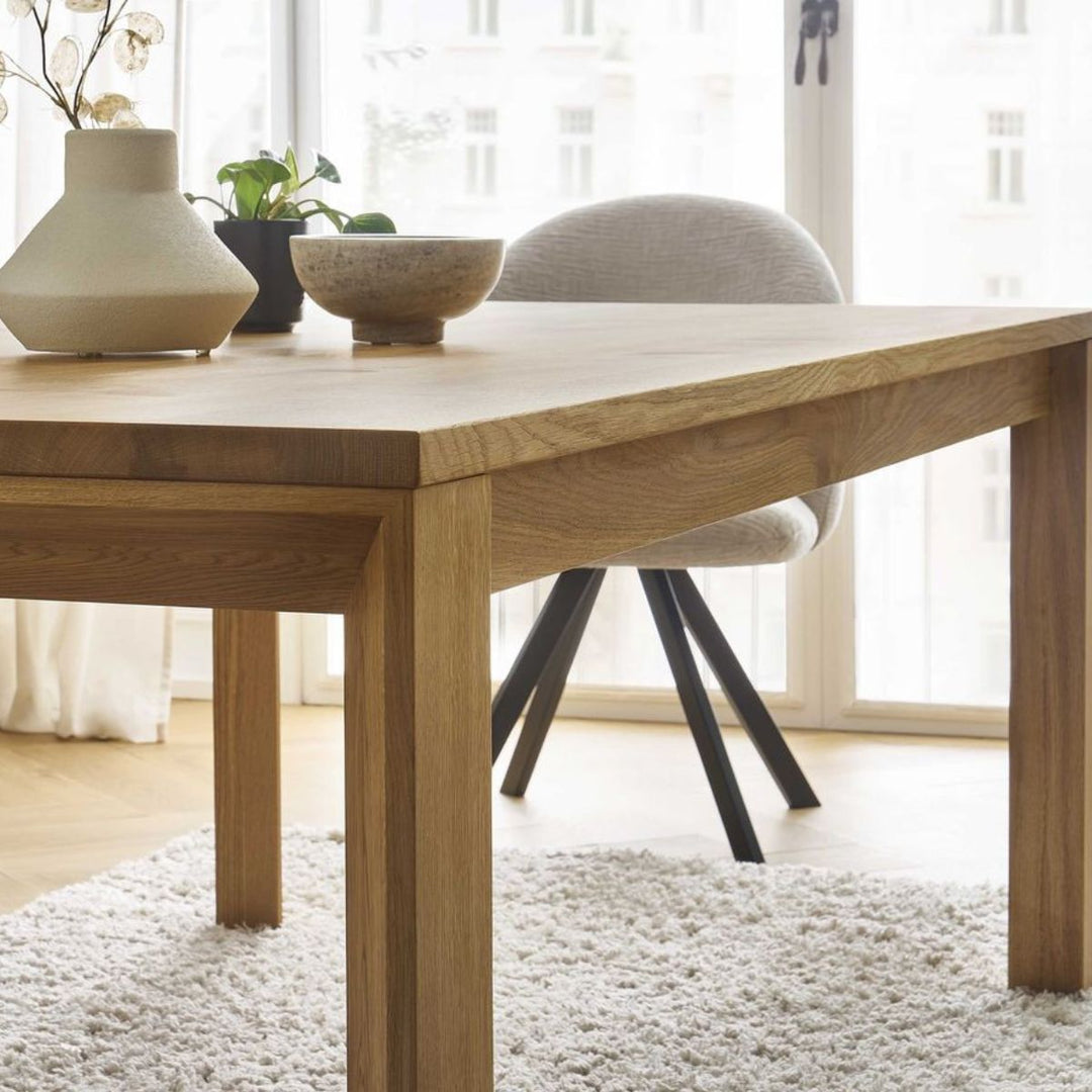 Table à manger BOBOCHIC SALOMEE en chêne massif extensible