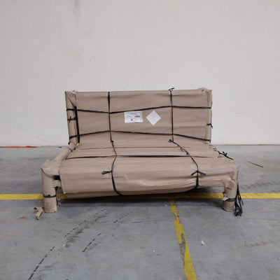 Canapé de jardin 2 places sans accoudoirs en bois de teck Narel SKLUM