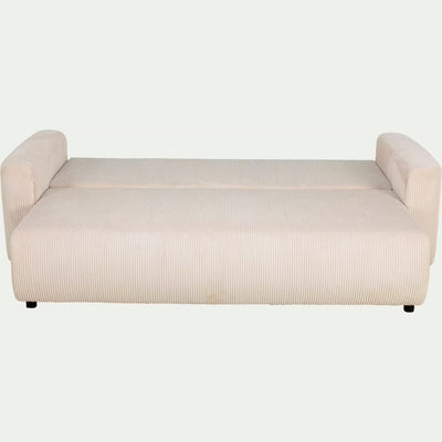 ALINEA Canapé 4 places convertible LUDI en velours côtelé - beige roucas