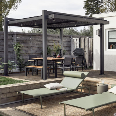 Pergola Bioclimatique Leroy Merlin 11,52m² – Gris Anthracite