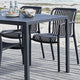 Table de jardin JYSK l80xL140 noir JERSORE