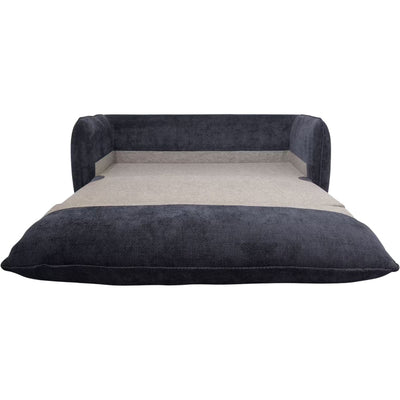 ALINEA Canapé 3 places convertible en tissu Eden - bleu marine