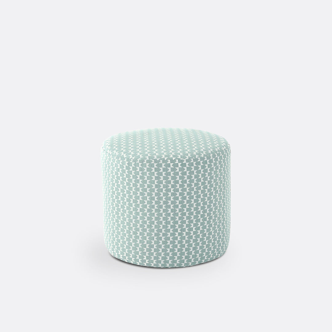 Pouf rond La Redoute Interieurs polyester céladon Séméon