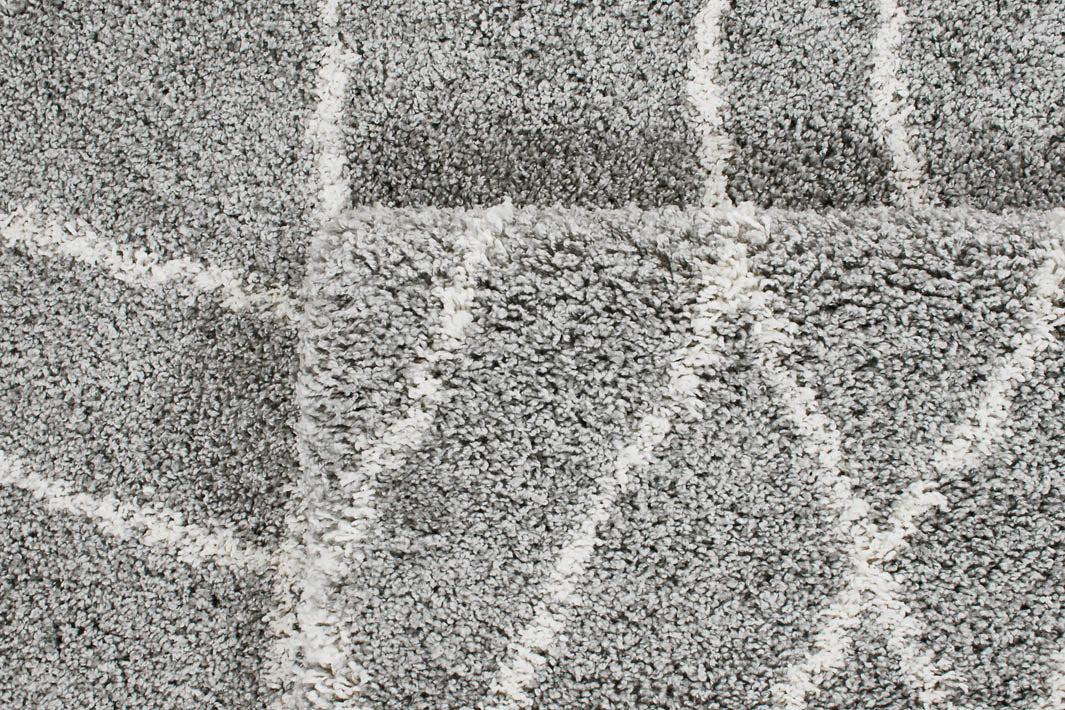 Tapis shaggy style Berbère ALBI Gris