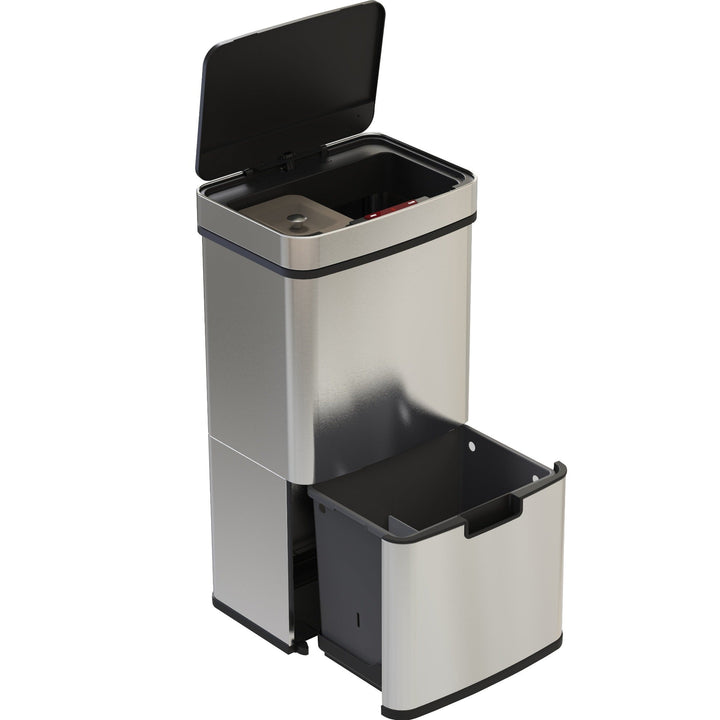 poubelle automatique tri selectif inox#grade_parfait