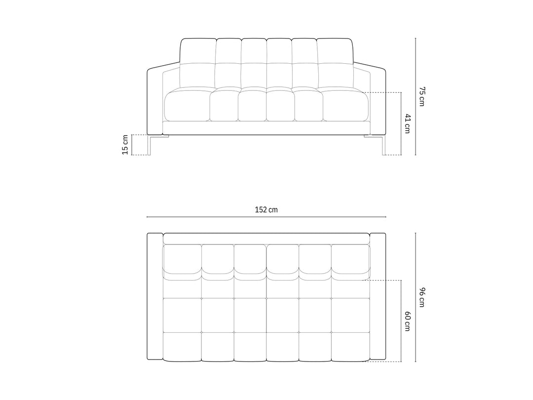 Canape Cosmopolitan Design Bali 2 places Beige