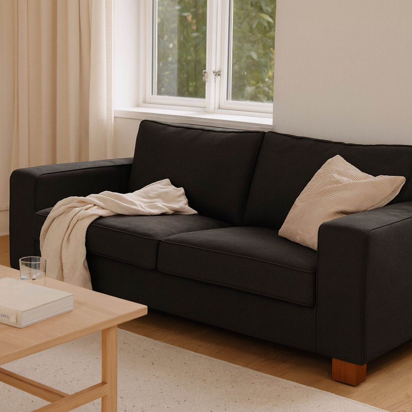 Canapé california Alinéa 2 places gris foncé