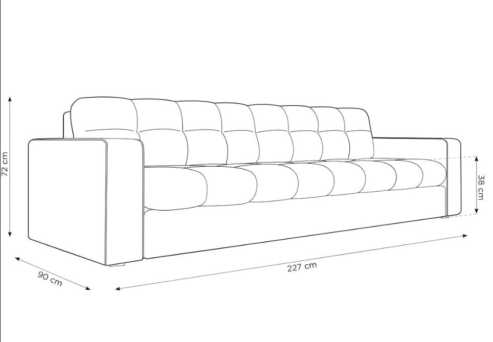Canapé Justin 4 Places beige- Micadoni
