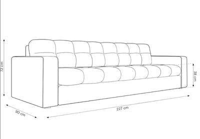 Canapé Justin 4 Places beige- Micadoni