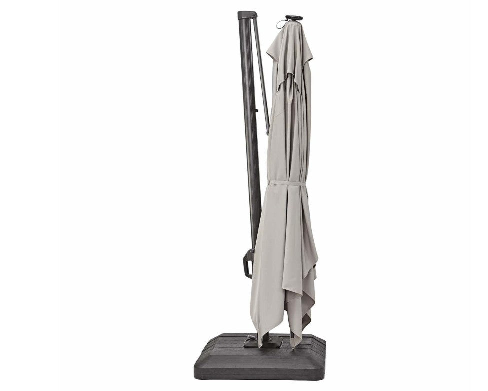 Parasol déporté NATERIAL Sonora II Carré Taupe 288x288