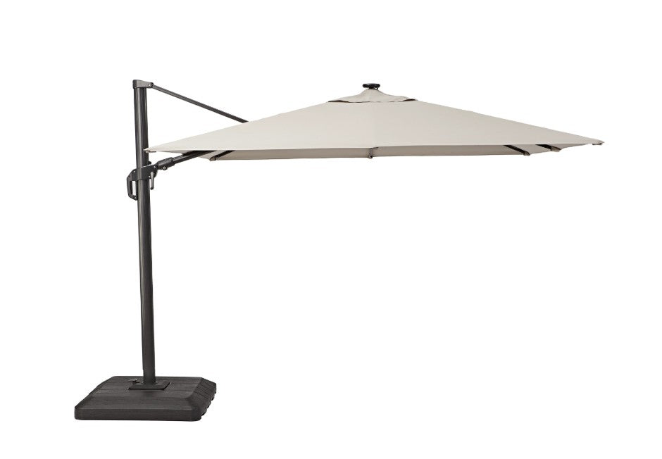 Parasol déporté NATERIAL Sonora II Carré Taupe 288x288