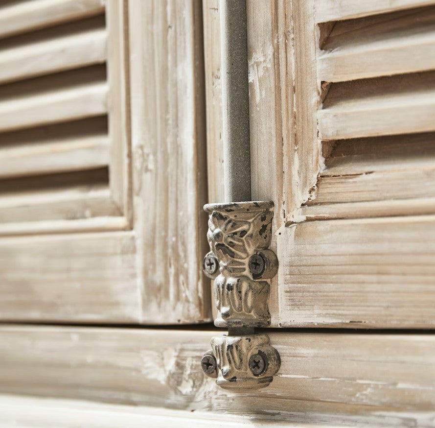 Meuble vasque LOBERON Cuthbert marron vieilli blanc