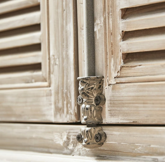 Meuble vasque LOBERON Cuthbert marron vieilli blanc