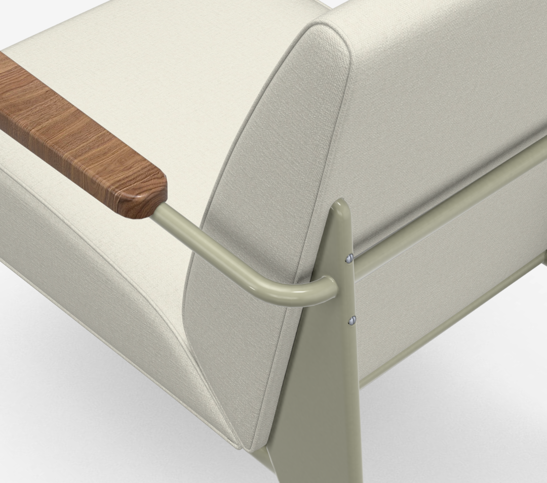 Fauteuil de salon VITRA - Design iconique de Jean Prouvé