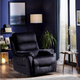 Fauteuil de relaxation noir à mécanisme manuel LES TENDANCES - KEVA