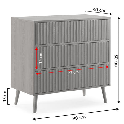 Commode 3 tiroirs couleur chêne