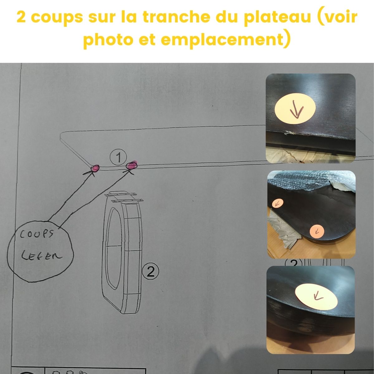 Table à manger Drawer Sinjai 8 personnes en bois massif
